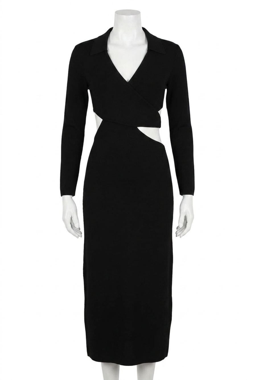 NEW CULT GAIA women's cristina knit dress in black
